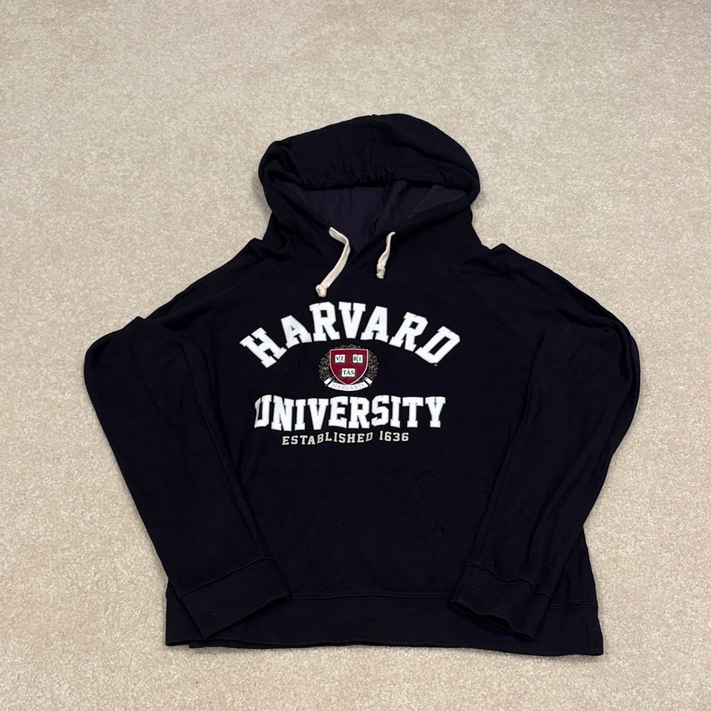 Black lightweight Harvard Hoodie